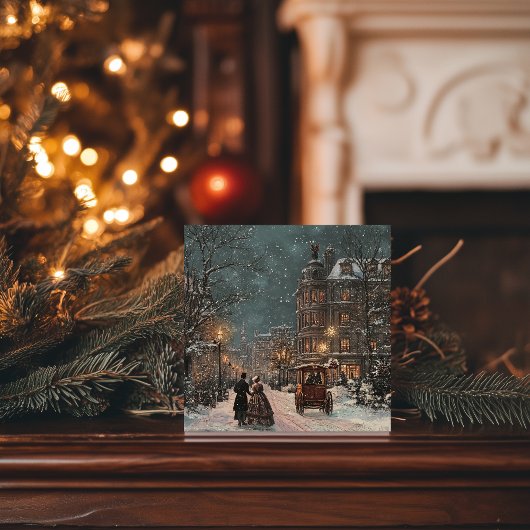 Britse Winter Oudejaars Kerstmis Feestdagenkaart