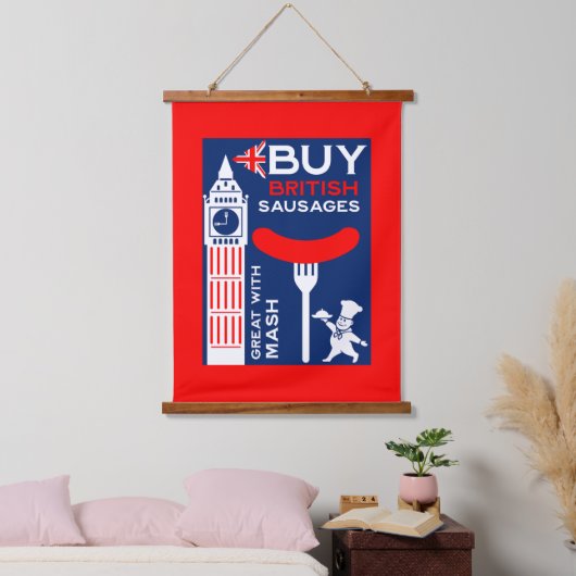 Britse worst en mash keuken hangend wandkleed (Slaapkamer)