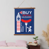 Britse worst en mash keuken hangend wandkleed (Slaapkamer)