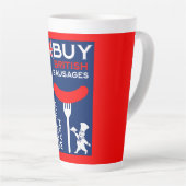 Britse worst en mash keuken latte mok (Rechterhoek)