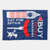 Britse worst en mash keuken theedoek (Horizontaal)