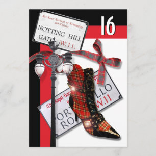 Britse "zoete zestien" mode shopping party kaart