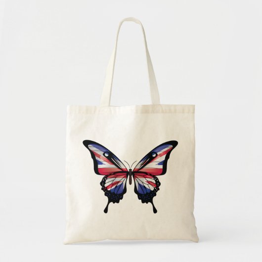 Britse zwaluwstaart vlinder vlag Sticker Tote Bag (Voorkant)