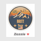 Britt, Iowa, Verenigde Staten Sticker (Vel)