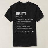 Britt Name Definition Betekenis Familie Funny T-shirt (Design voorkant)