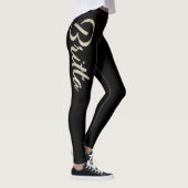 Britta white gold Handwriting Hose Leggings (Rechts)