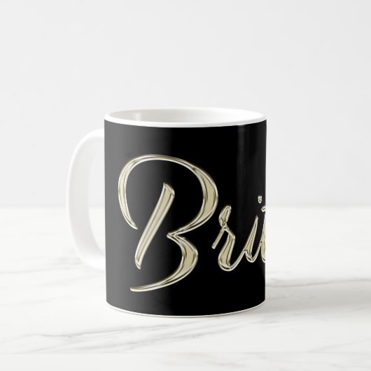 Britta white gold Handwriting Tasse Kaffeetasse Koffiemok (Voorkant links)