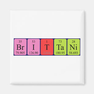 Brittani periodiek table name magnet