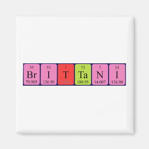 Brittani periodiek table name magnet