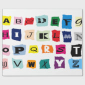 brittannië Alphabet-ontwerp op Cadeaupapier (Vlak)