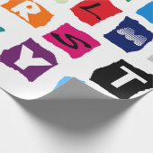 brittannië Alphabet-ontwerp op Cadeaupapier (Hoek)