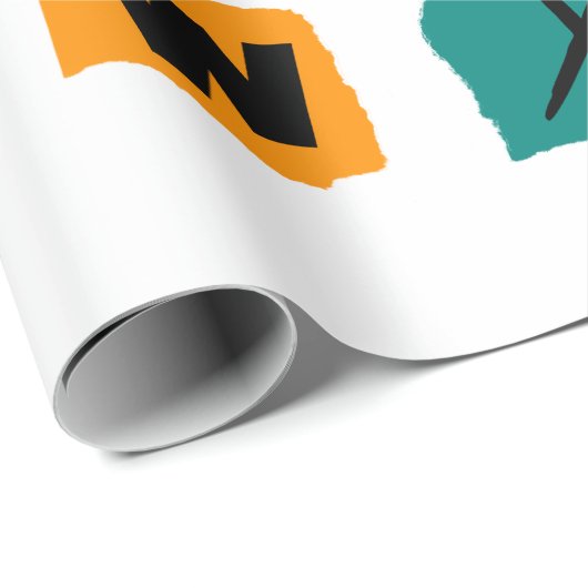 brittannië Alphabet-ontwerp op Cadeaupapier (Rol Hoek)