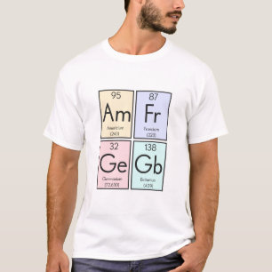 "Brittannië" Chemische elementen die na de naties T-shirt