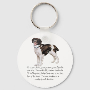 Brittany Aandenken - Mannelijke Hond Sleutelhanger