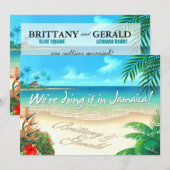 Brittany Beach Jamaican bruiloft krijgt namen in z Kaart (Voorkant / Achterkant)