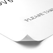 Brittany Black Calligraphy Trouwgunst Bord Poster (Hoek)