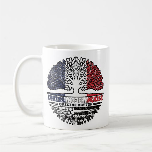 Brittany Breton French Tree Roots Flag Koffiemok (Links)