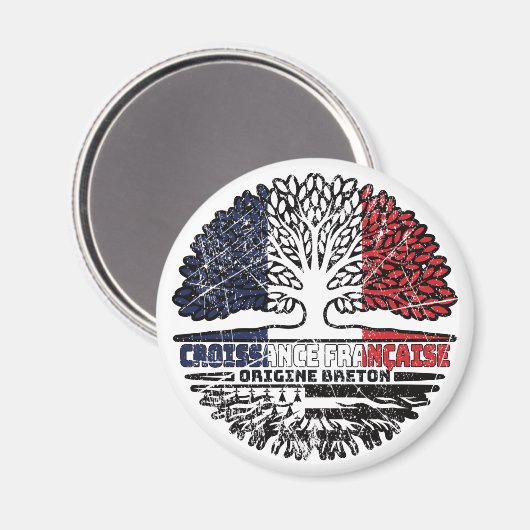 Brittany Breton French Tree Roots Flag Magneet (Voorkant / Achterkant)