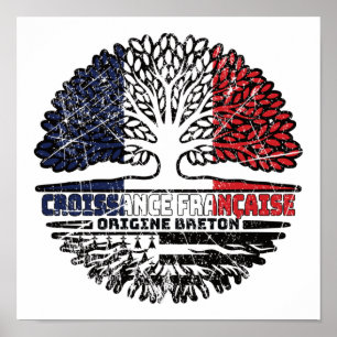 Brittany Breton French Tree Roots Flag Poster