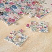 Brittany Dog Bloem Regen Legpuzzel (Zijkant)