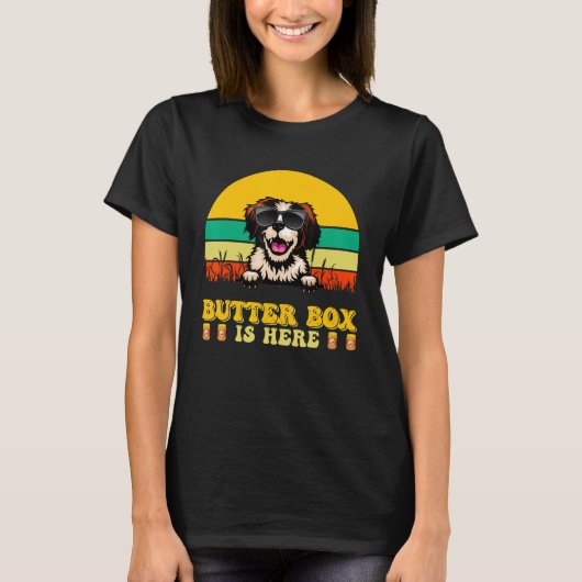 Brittany Dog Butter Box Is Here  Father s Day T-shirt (Voorkant)