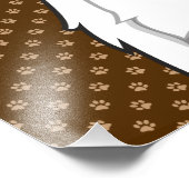 Brittany Dog Cartoon Paws Foto Afdruk (Hoek)