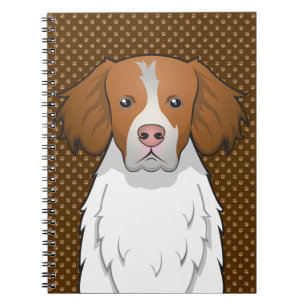 Brittany Dog Cartoon Paws Notitieboek