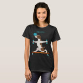 Brittany Dog Fun Gym Uitgebalanceerd & Brilli T-shirt (Voorkant volledig)