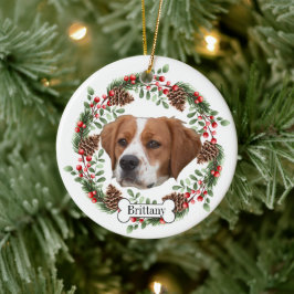 Brittany Dog Gepersonaliseerd Ornament voor huisdi