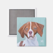 Brittany Dog Magneet (Voorkant / Achterkant)