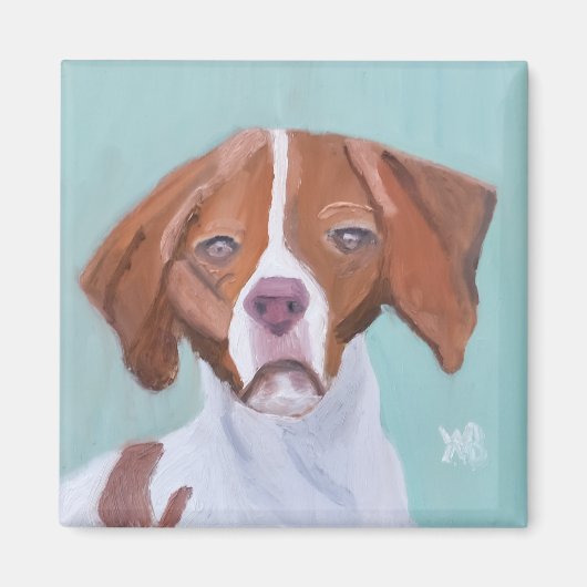 Brittany Dog Magneet (Voorkant)