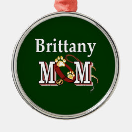 Brittany Dog MOEDER Metalen Ornament