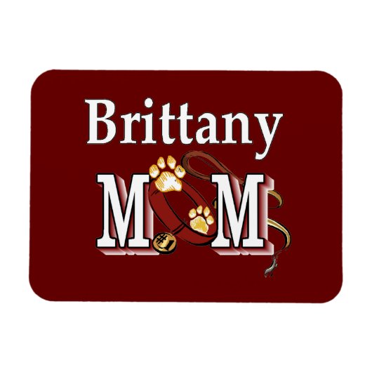 Brittany Dog MOM Magneet (Horizontaal)
