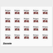 Brittany Dog MOM Ronde Sticker (Vel)
