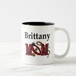 Brittany Dog MOM Tweekleurige Koffiemok