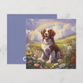 Brittany Dog Rainbow Bridge Aangepaste naam Memori (Voorkant / Achterkant)