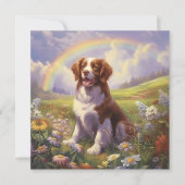 Brittany Dog Rainbow Bridge Aangepaste naam Memori (Voorkant)