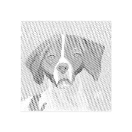 Brittany Dog Rubberstempel (Afrduk)