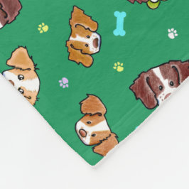 Brittany Dogs KiniArt Fleece Blanket Deken