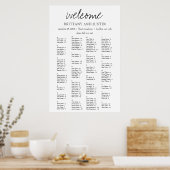 Brittany Elegant Alfabetical Seat Chart Poster (Keuken)