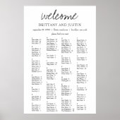 Brittany Elegant Alfabetical Seat Chart Poster (Voorkant)