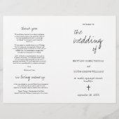 Brittany Elegant Christelijk Folded Wedding Progra (Voorkant)