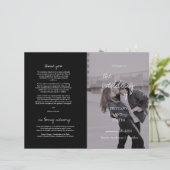 Brittany Elegant Photo Folded Programme Wedding (Staand voorkant)