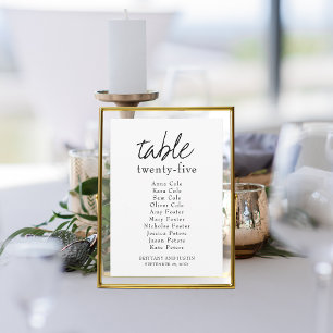 Brittany Elegant Wedding Table Seating Chart Kaart