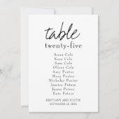 Brittany Elegant Wedding Table Seating Chart Kaart