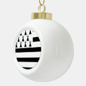 Brittany Flag Emblem Keramische Bal Ornament (Rechts)