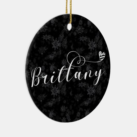 Brittany Flag in Heart, Breton Keramisch Ornament (Rechts)