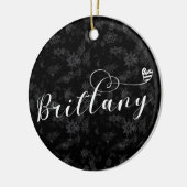 Brittany Flag in Heart, Breton Keramisch Ornament (Links)