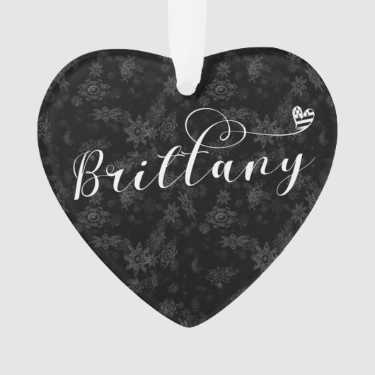 Brittany Flag in Heart, Breton Ornament (voorkant)