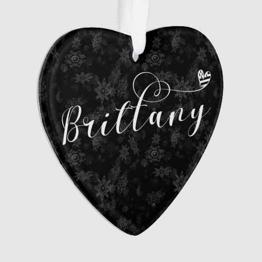 Brittany Flag in Heart, Breton Ornament (voorkant)